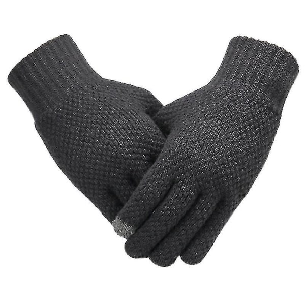Vinter Tjocka varma ullstickade handskar