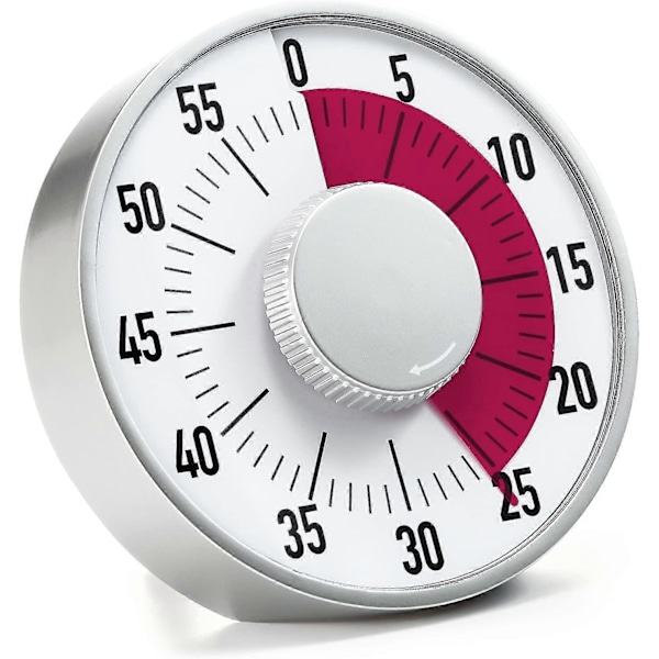 Rund Mekanisk Nedräkningstimer, Visuell Timer för Klassrum, Kökstimer med Magnet, Max 60 Minuter för Lärare, Barns Dagliga Användning, Vuxen Matlagning