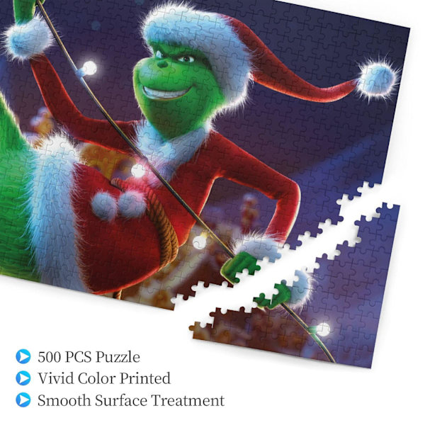 Grinch Pussel - 500 Bitar Pussel För Vuxna Barn Pojkar Flickor-UIH123