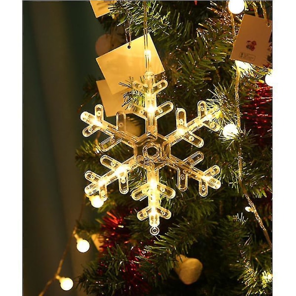 Snowflake Lights Paristokäyttöiset Ikkuna Joulukoristeet 30 X 16 cm