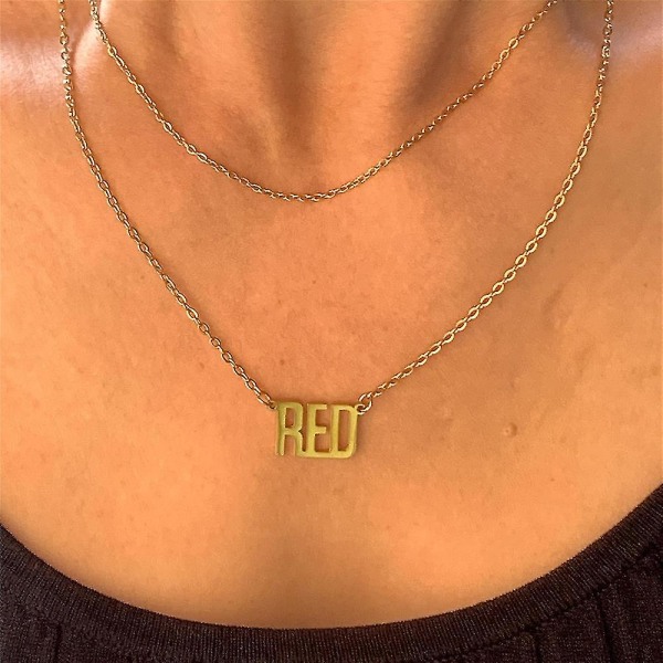 Halsband med hängen inspirerat av Taylor Swift för kvinnor, Swiftie-smycken, musikälskare, fan, födelsedagspresenter Battery powered