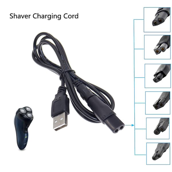 DC5.5x2.1mm Hanstik Til C8 Hunstik Strømkabel Konverteringsinterface Avec une ligne USB