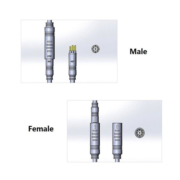 Byt ut hona till hane 9-stifts motorförlängningskabelkabel för elcykel elcykel