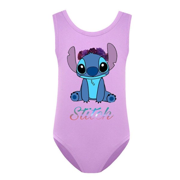 Stitch Kids Jenter Monokini Badedrakt One Piece Badedrakt Badedrakt Badedrakt Purple 11-12 Years