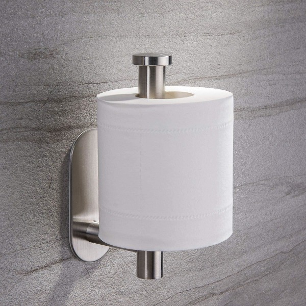 Självhäftande toalettpappershållare, toarullhållare i rostfritt stål för badrum och kök