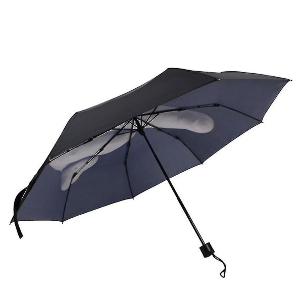 Uutuus keskisormen muotoilu musta sateenvarjo Cool Fashions vaikutus sateenvarjotaitto Mtcwc613