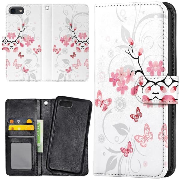 iPhone 7/8/SE - Wallet Case/Cover Natural Pattern