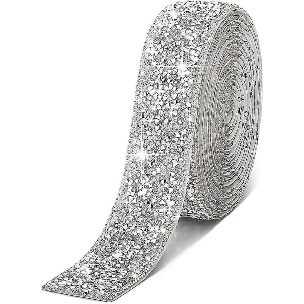 3 Yards självhäftande Kristall Rhinestone Ribbon Gör själv dekoration Diamantdekor Lmell Present