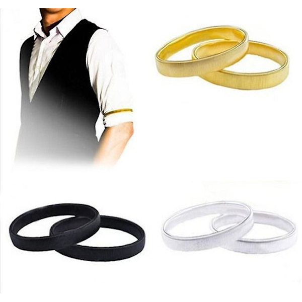3 par ärmhållare Anti-halk Skjorta Ärmhållare Strumpeband Stretch Metall Armband Ärm Strumpeband för Kvinnor Män