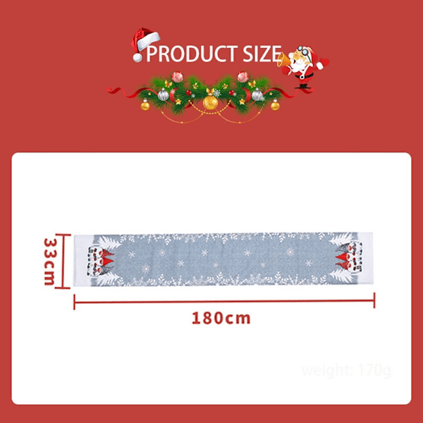 Julduk Snöflinga Bordlöpare GRÅ Gray