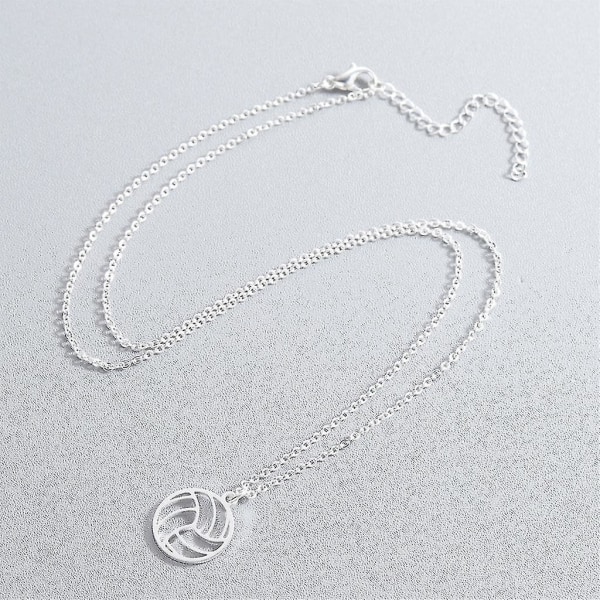 Lentopallon riipus kaulakoru Link Chain Player Ball Charm kaulakorut naisille miehille urheilupallon pelaaja gootti korut Rose Gold Color