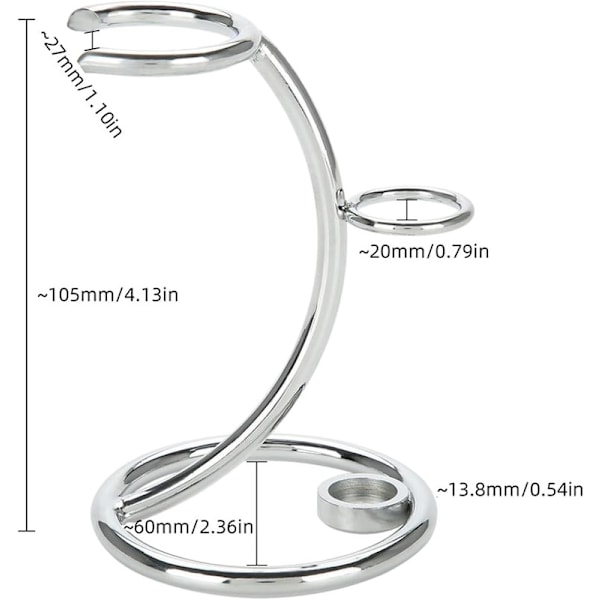 Barberhøvelholder for menn, barberhøvel, børsteholder, barbermaskin, holder, barberhøvelstativ for barberhøvel og barbermaskin Silver