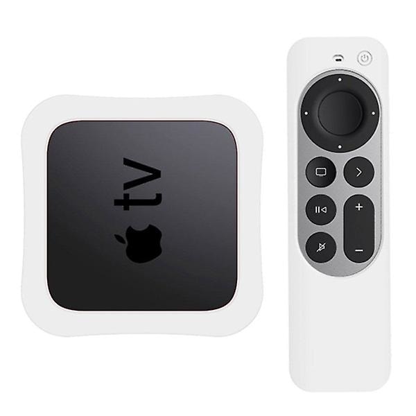 Apple TV 4K (2021) Set-top Box + Controller Silikon Cover - Hvid