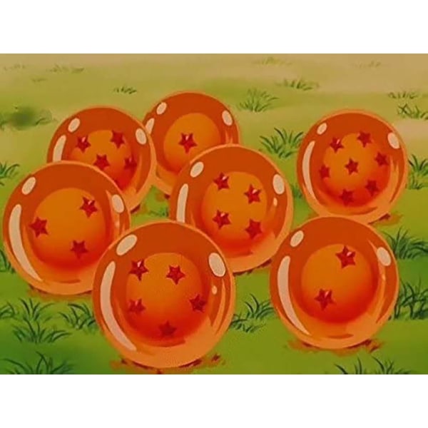 Dragon Balls komplett set i presentförpackning med alla 7 glaskulor