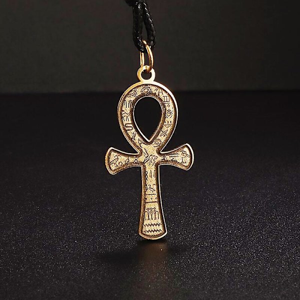 Muinaisen Egyptin Ankh-ristikuvioinen rannekoru, vintage-symboli, elämän avain -rannekoru, naisten minimalistiset korut AL19394-Gold