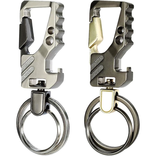 2-pack Nyckelring Karbinhake Nyckelring Metall Mini Karbinhake Nyckelring För nycklar Campingresor