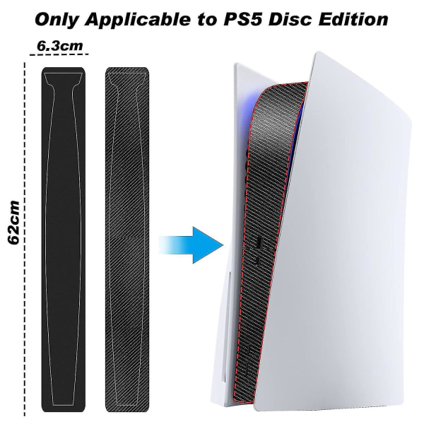 Ps5 Console Middle Skin, Integral Ps5 Disc Edition Host Middle Strip Sticker, Console Center Part Protection Strip Film