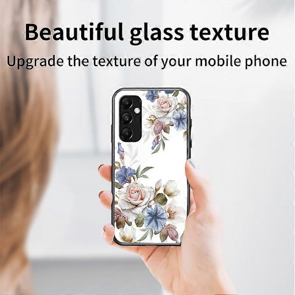 Härdat Glas Skal med Ringstöd för Samsung Galaxy A35 5G Multicolor Gardenias