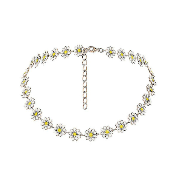 Boho Dame Hvit Tusenfryd Halskjede Choker Smykker Gave
