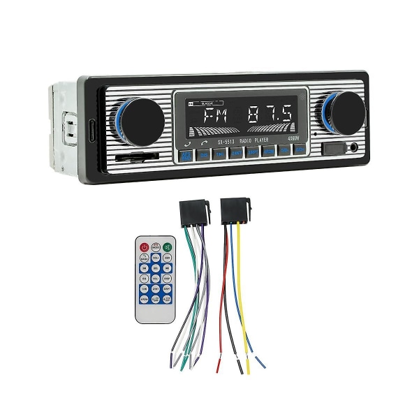 4-kanals 60w Bluetooth bilradio bil mp3-afspiller Plug-in U disk bilradio med ledningsbeskyttelse Fu