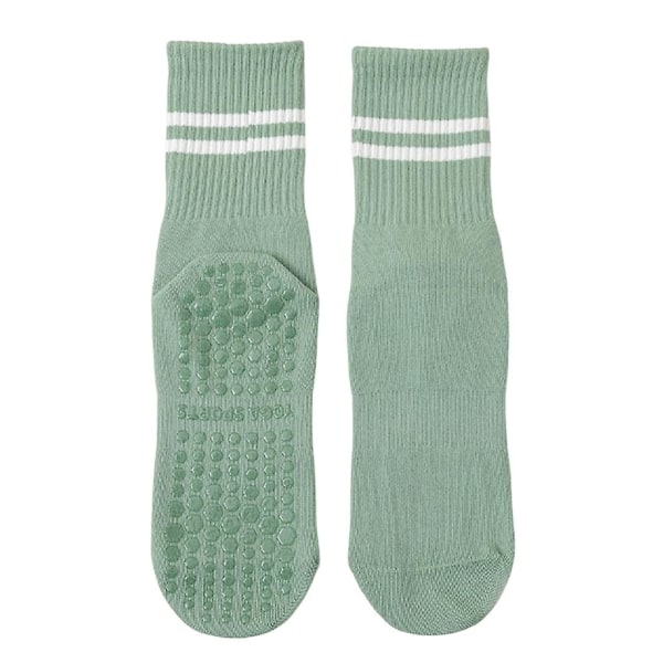 Grip Sock Yoga Sock Pilates Sock Halkfria strumpor med grepp för kvinnor Light Green One Size