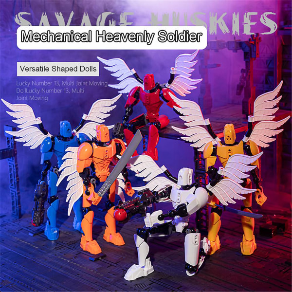Ny uppgradering T13 Action Figure, Titan 13 Action Figure, Robot Action Figure, 3D Printed Action Blue