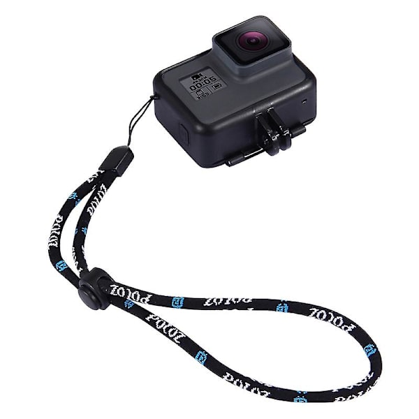 Universal Nylon Hals Håndleddsstropp Hengende Lanyard For Gopro Action Kameraer Black