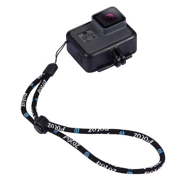 Universal Nylon Hals Håndledsrem Hængende Snøre til Gopro Action Kameraer Black