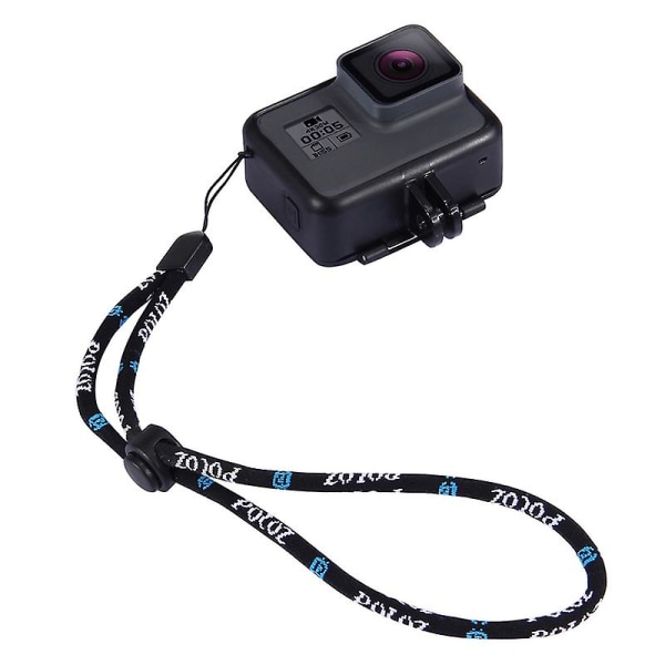 Universal Nylon Nacke Handledsrem Hängande Snodd För Gopro Actionkameror Black