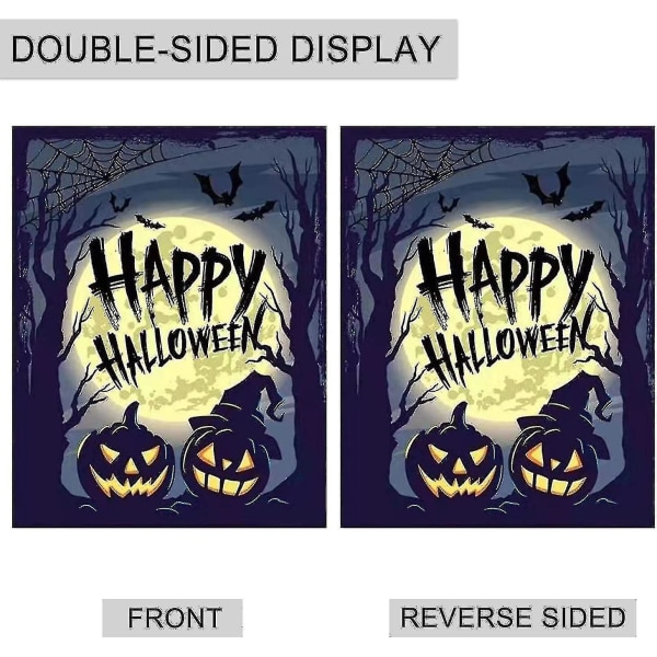 Halloween Græskar Flag Have Flag Glade Halloween Flag Hokus Pokus Gummibåd Flag Halloween Heks Udendørs Decor Yard Flag Dekorationer Halloween W