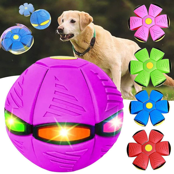 100 % ny flygende tallerkenball, magiske hunde- og merkelige leker, interaktive foreldre-barn-leker med lys Light green 3 Lamp type