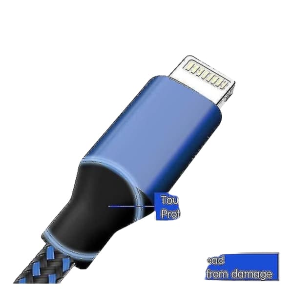 5-pakks nylon iPhone-lader Lightning-kabel Rask lading