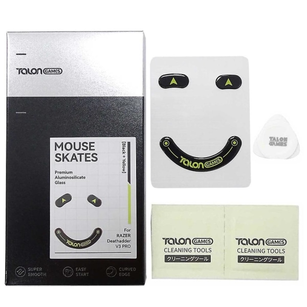 Talongames For Deathadder V3 Pro Glass Mouse Skates Ersättning Glide Feet Pad