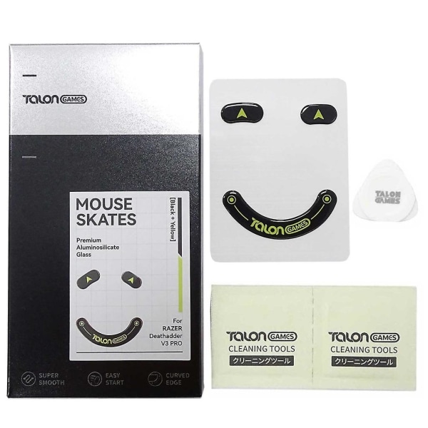 Talongames For Deathadder V3 Pro Glass Mouse Skøjter Erstatning Glide Feet Pad