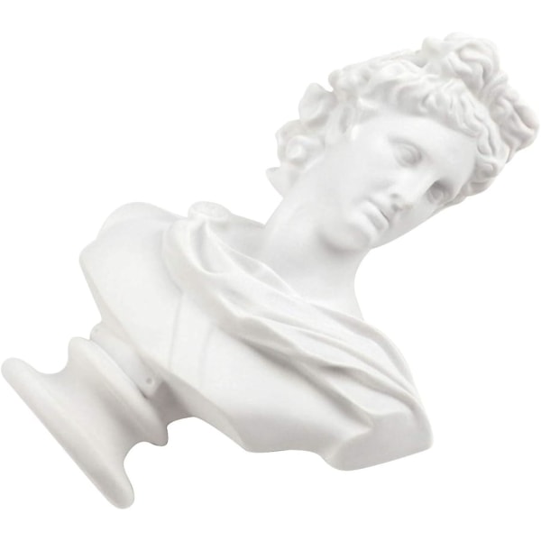 6 tums Apollo-staty Grekisk och romersk mytologi Gud Klassisk replika Huvudbyst Skulptur Statyett Heminredning Bordsskiva Skåp Samling Rita Sketc Apollo