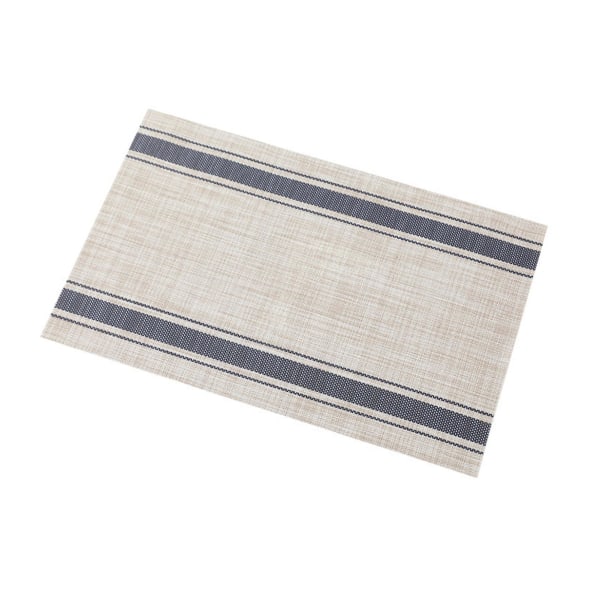 Spisebord dekkeunderlag Vanntett varmebestandig bordmatte Stilig stripete mønster dekkeunderlag for hjemmekjøkken Blue