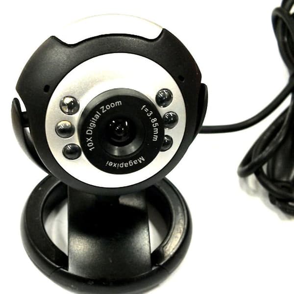 6 LED HD Webbkamera USB 2.0 50.0M PC Kamera Webbkamera Med Mikrofon För Dator PC Rund