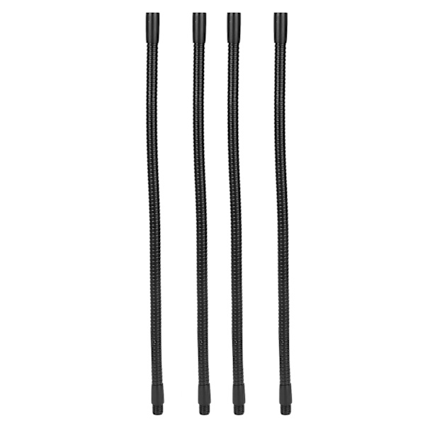 4 stk. Svanehals Lampe Slange Aluminium 10mm Kaliber Fleksibel Bordlampe Slange Belysningsbeslag 30cm