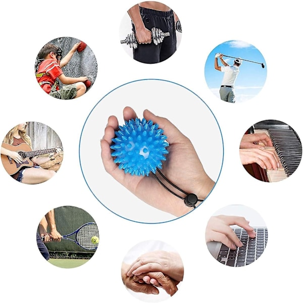 Håndtræner Fingertræner - Æltningsbold til Håndsterapi Sæt af 2 Bløde Bolde Anti-stress Bold Massagebold, Styrkelse af Hånd Fingertræning, Re