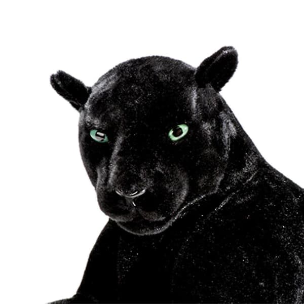 Deluxe Paws Stor Sort Panter Realistisk Udstoppede Plys Blød Legetøj 100cm