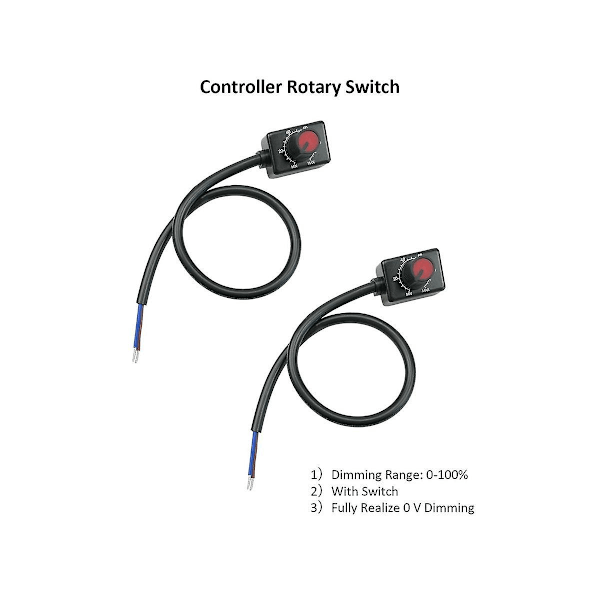 Dc 0/1-10v Knop Led-dæmper, lavspændingspassiv lysdæmper Pwm-dæmpning til 0-10v eller 1-10v dæmpbar elektronisk led-driver 1 stk. Black