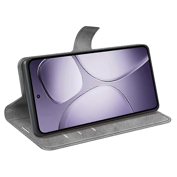 Til Xiaomi 14T Pro Stativ Etui Anti-Ridse Kalveskindstekstur Læder Telefon Cover - Gul