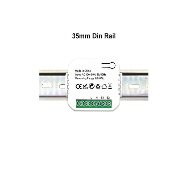 Tuya Smart Life ZigBee Energimåler 80A med strømtransformatorklemme KWh Strømovervåking Elektrisitet