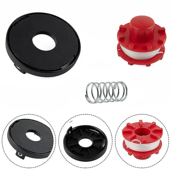 3st/ set För Einhell Ce-ct 36/30 Trimmer Spool Line Cap Cover Spring Garden Power Reservdelar