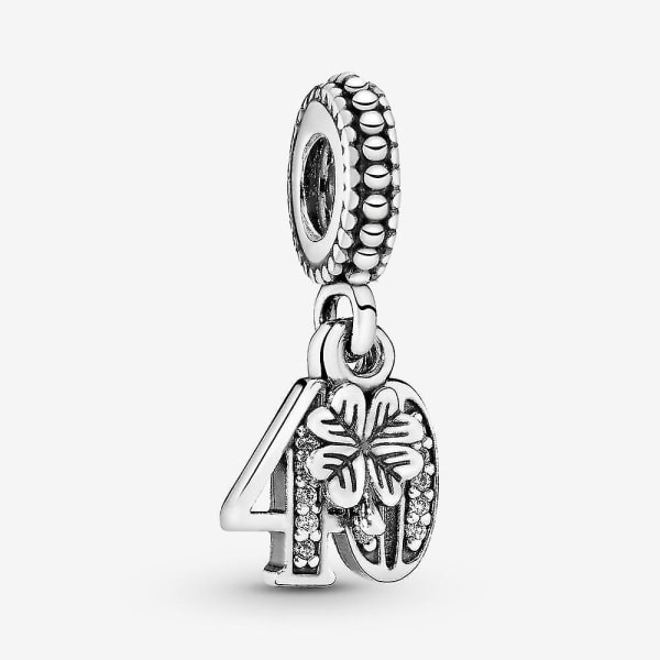 925 Sterling Sølv Charms Beads 18 21 30 Celebration Pendant Charm Fit Pandora Armbånd Halskæder Smykker til kvinder 40th