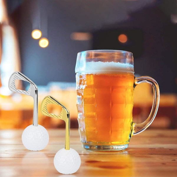 2 stk Golf Øl Flaskeåpner Golfer Lover Beer Entusiast Club Gave Bar Skranke Dekor