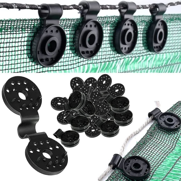 100-pack Skuggduk Klämmor, Tunga Låsande Klämmor, Premium Tarp Klämmor för Växthus, Trädgård, Nät 30pcs