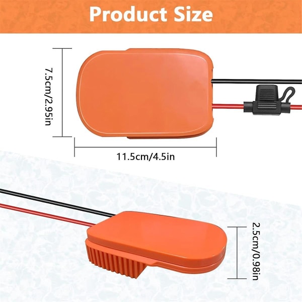 2 stk. Power Wheels-adapter for Ridgid Aeg 18V Hyper batteridokk strømkontakt for DIY RC lekebil lastebil B