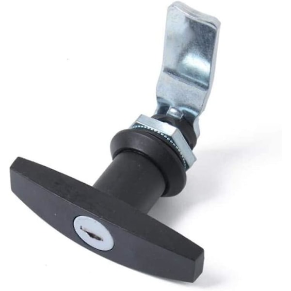 T-handtagslås med nyckel, aluminiumlegering Släpvagnsdörr Spärr T-handtagslås Universal
