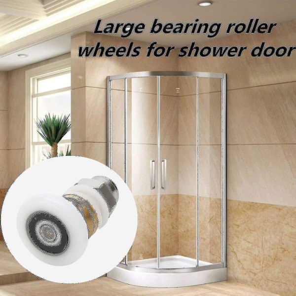 Duschdörr - Rullhjul för duschdörr Skjutrullar Dörrrullbyte Hjul 8st 23mm